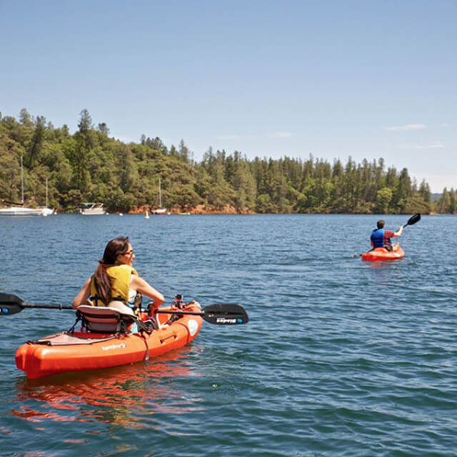 Kayaking in Whiskeytown Lake near Redding, California