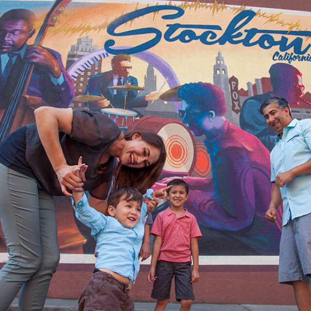 One of the many murals in Stockton, California